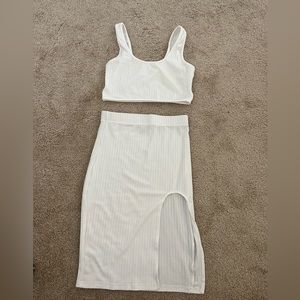 Ribbed “cover up” set